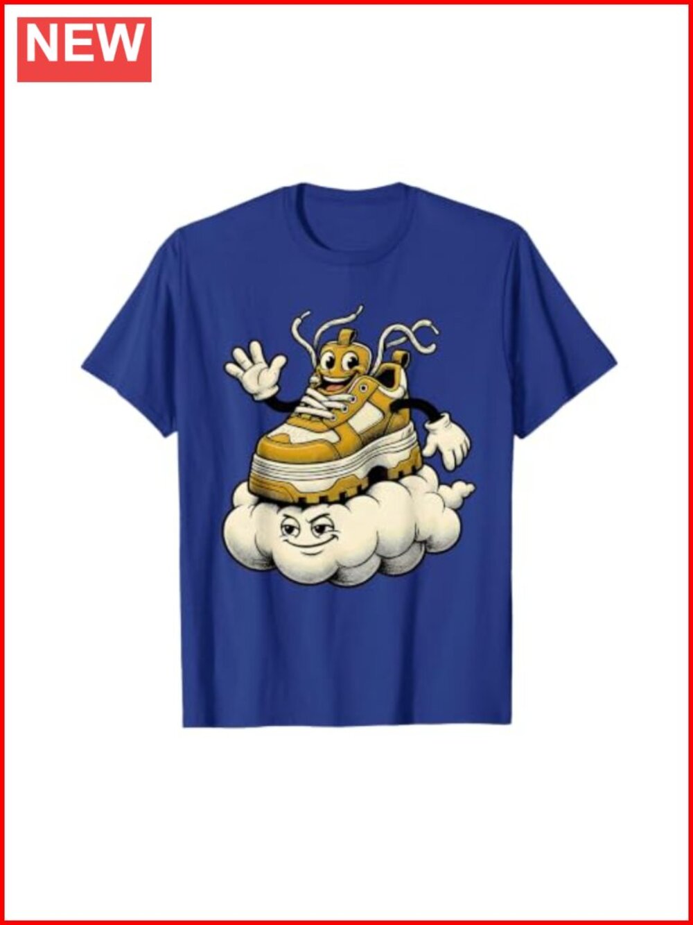 90s Chunky Sneaker Cloud Graphic T-Shirt Retro Streetwear Tee